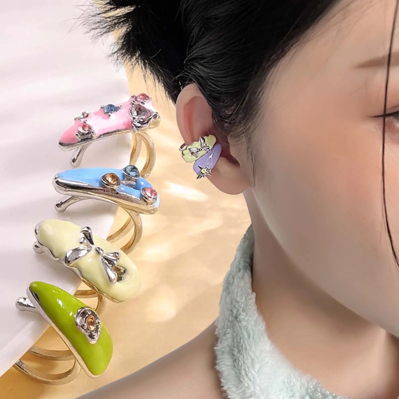 [Featured] Bông Tai Dạng Kẹp Đính Nơ Sang Trọng Ngọt Ngào Thời Trang Cá Tính Cho Nữ / Y2K