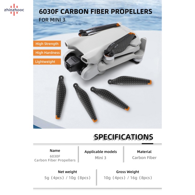 Cánh Quạt Thay Thế Bằng Sợi Carbon Cho Dji Mini 3 6030f