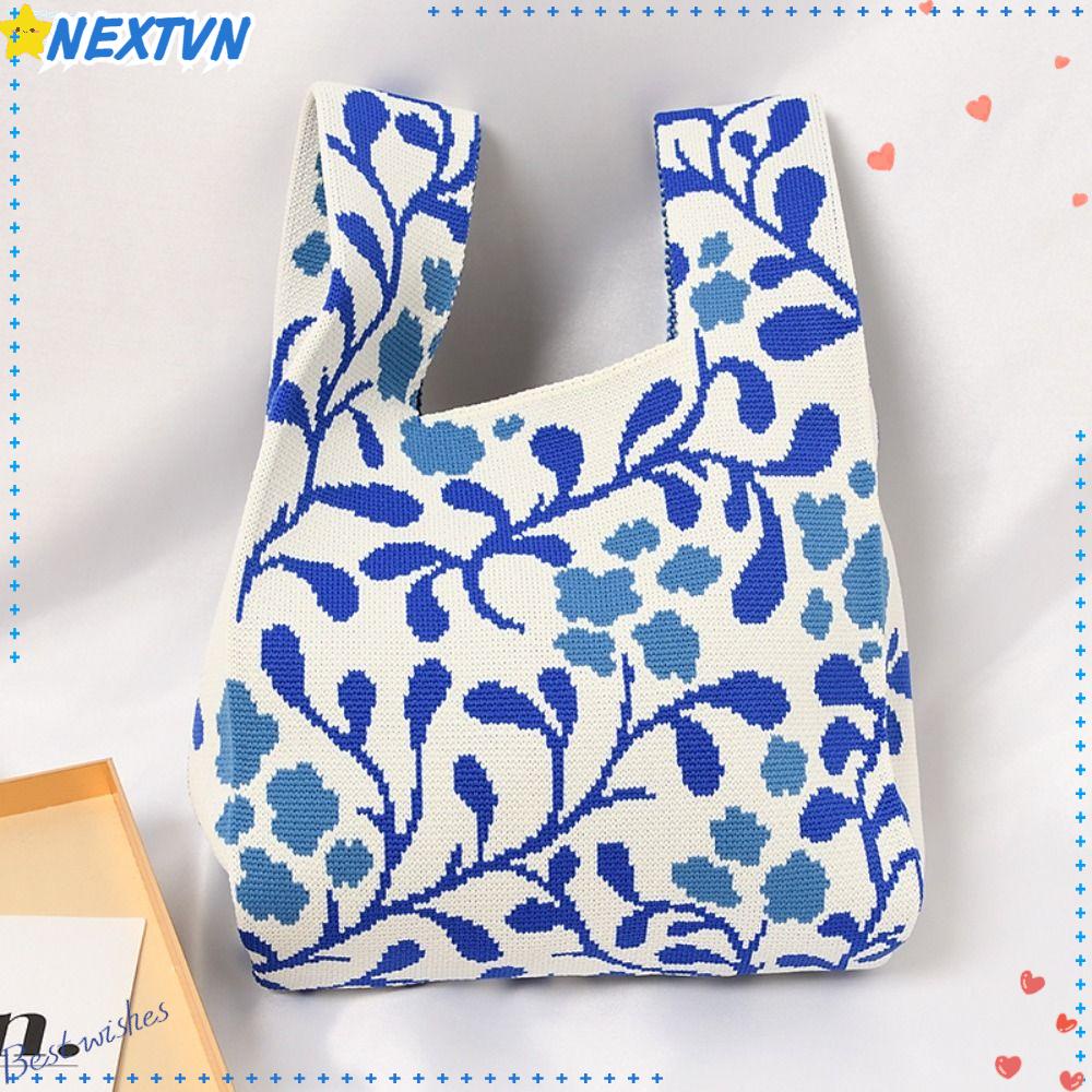 NEXTVN Túi Xách Mini Đan Len Đeo Vai Thời Trang Xinh Xắn Cho Nữ