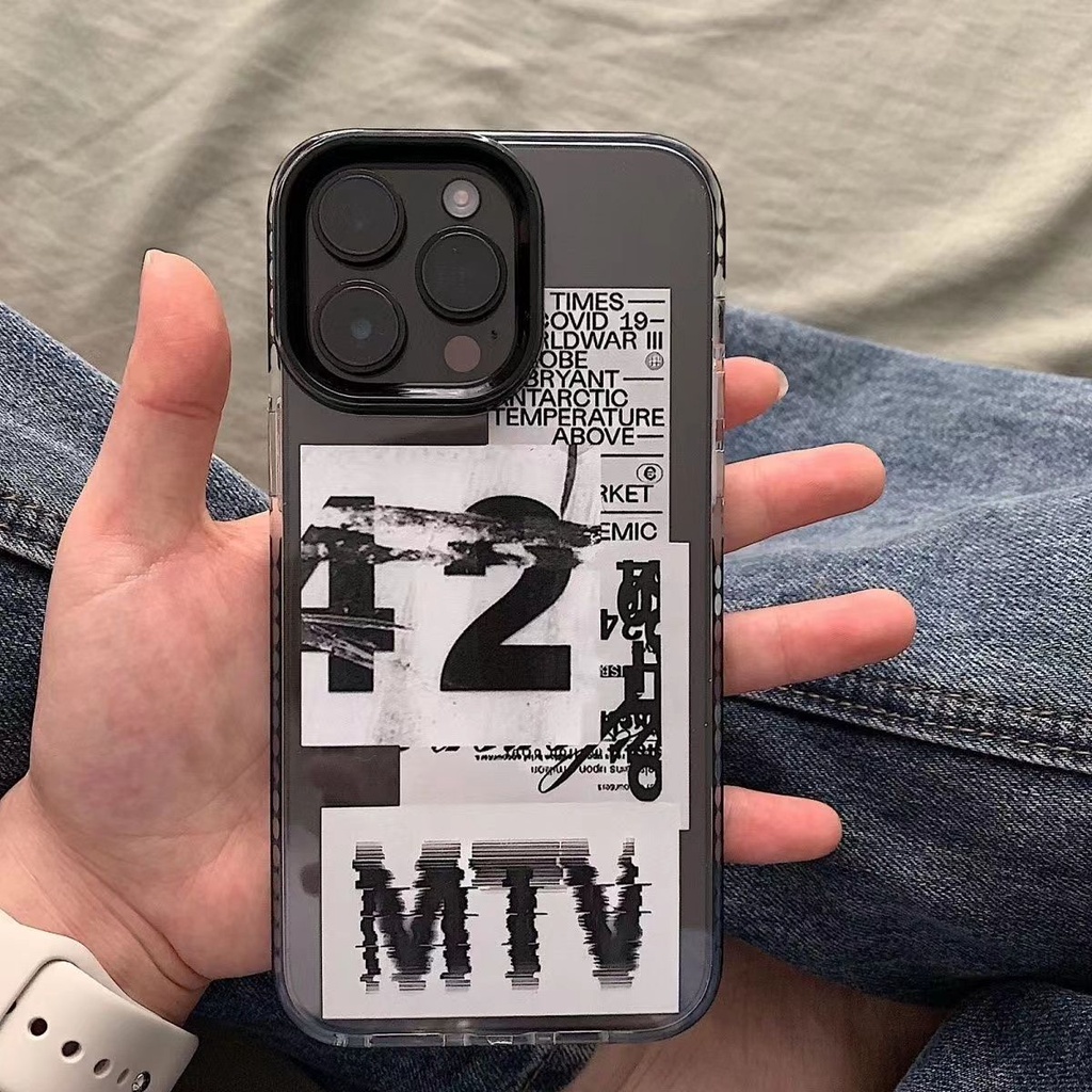 Ốp Điện Thoại Trong Suốt In Chữ Tiếng Anh Độc Đáo Phong Cách Âu Mỹ Cho Apple iPhone14proMax 13