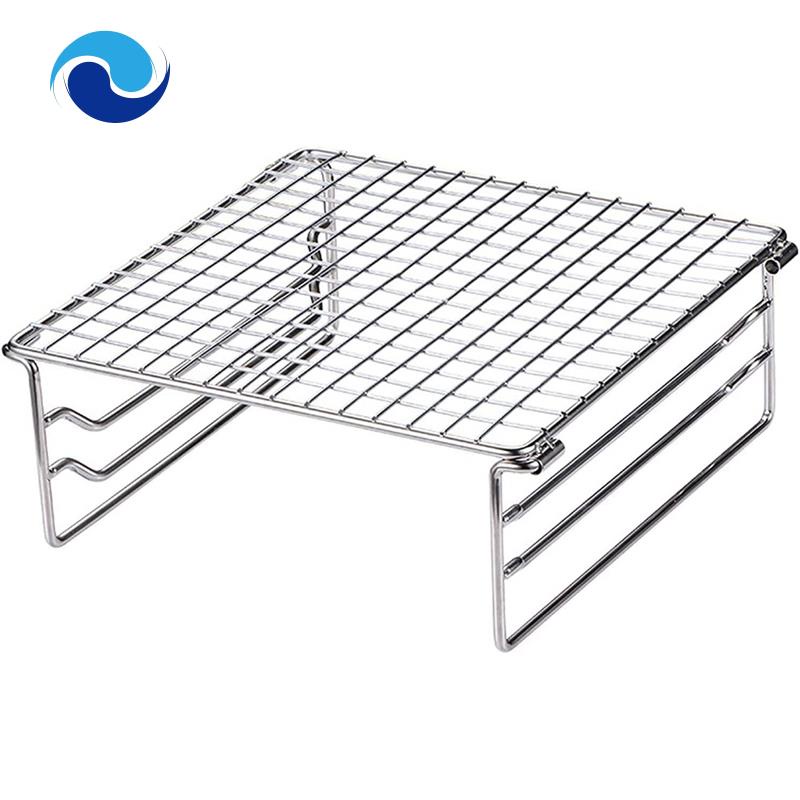 Vỉ Nướng BBQ Mini Bằng Thép Không Gỉ Có Thể Gấp Gọn Tiện Dụng Mang Theo Du Lịch Dã Ngoại