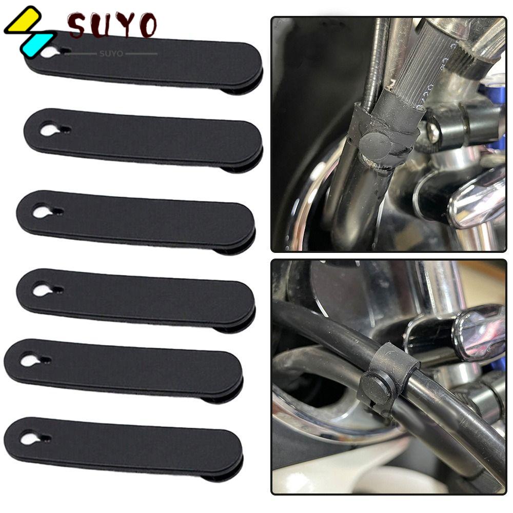 SUYO Set 6 / 12 Dây Cao Su Co Giãn Cố Định Dây Cáp Màu Đen Siêu Bền Tiện Dụng Cho Xe Đạp / Xe Máy