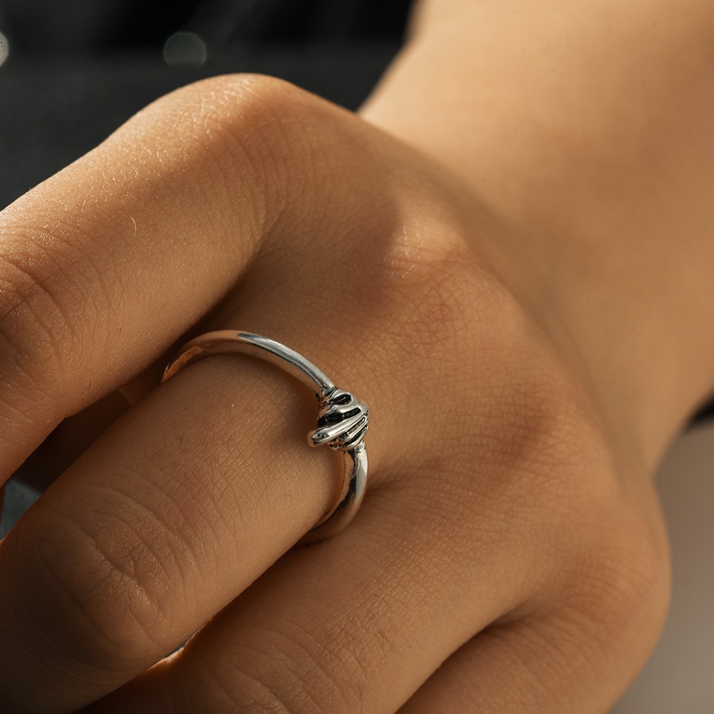 Nhẫn Hợp Kim Mỏng Trơn Màu Phong Cách Hip Hop Đơn Giản Thời Trang Cho Nữ