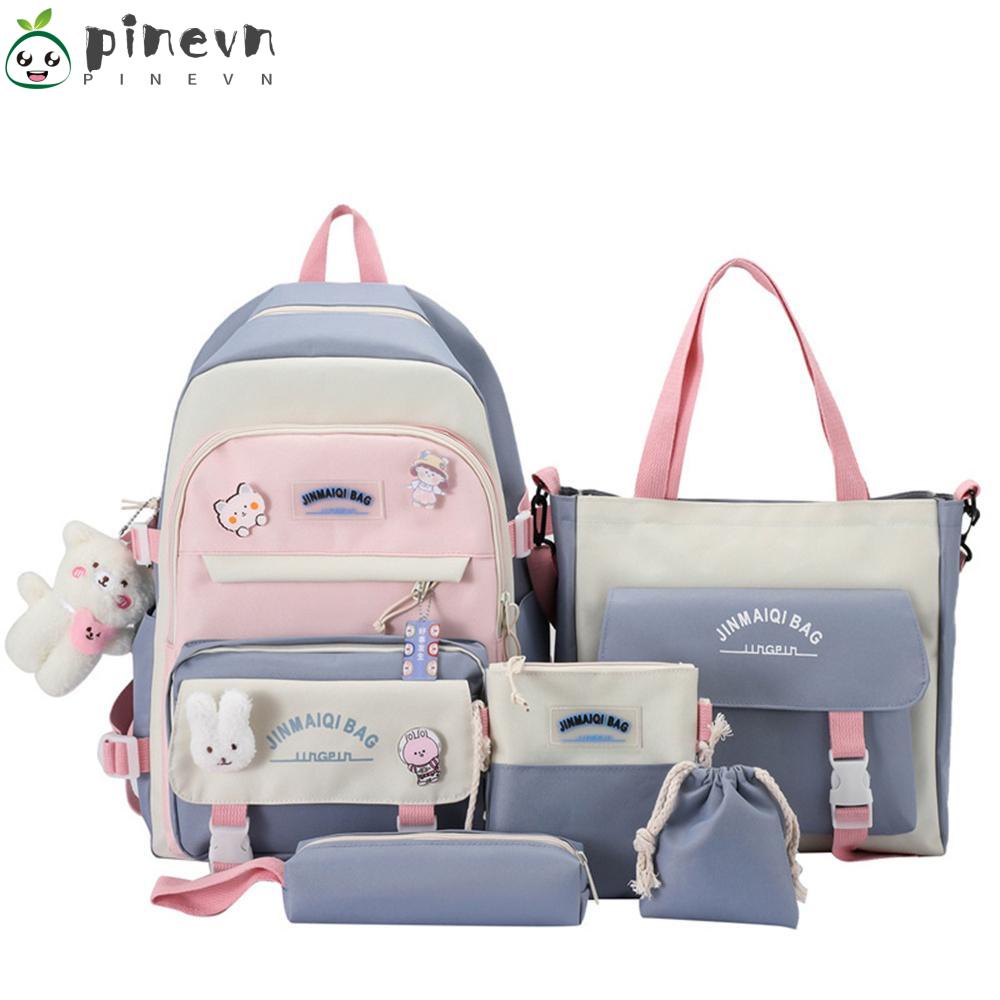 PINEVN Set Ba Lô + Túi Đựng Bút Xinh Xắn Cho Học Sinh