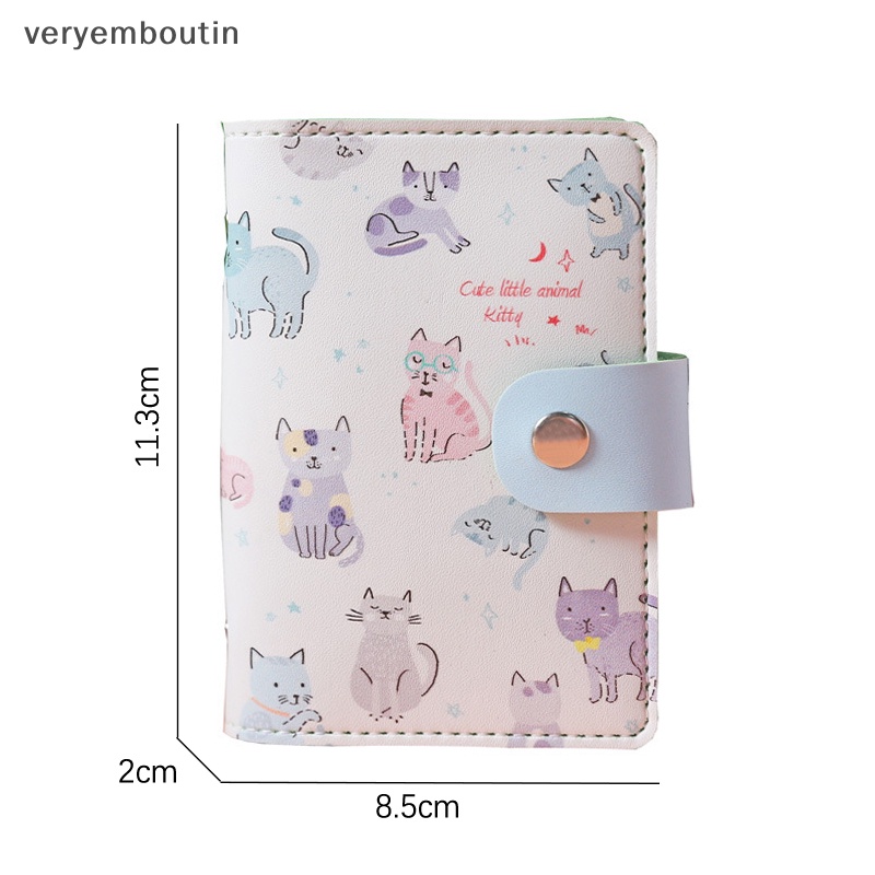 Ví Da PU 26 Ngăn Đựng Thẻ ID / Danh Thiếp Họa Tiết Động Vật / Trái Cây Sức Chứa Lớn