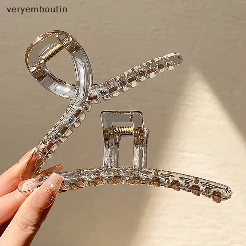 Kẹp Tóc Hình Cá Mập Bằng Nhựa Màu Xám Thiết Kế Đơn Giản Thanh Lịch Cho Nữ