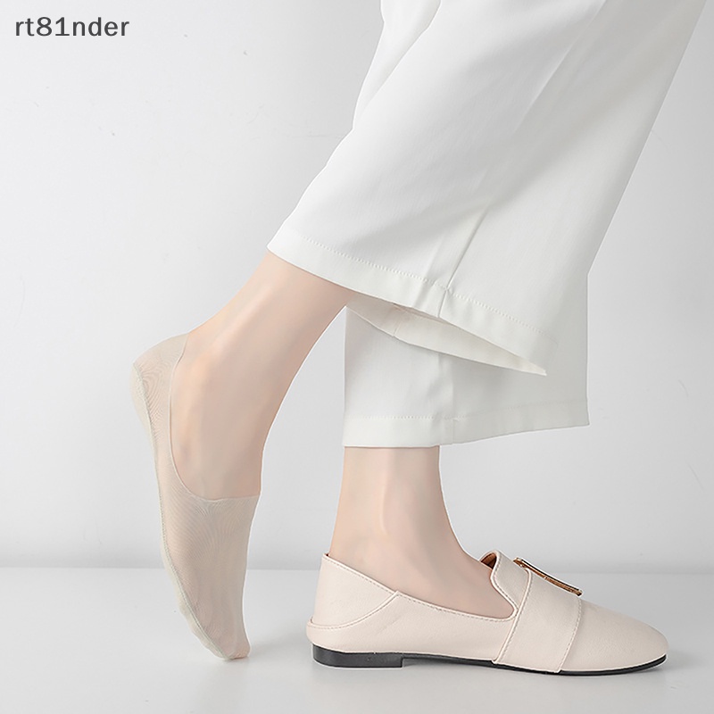 1 Đôi Vớ Thuyền Bằng Silicone Lụa Lạnh Siêu Mỏng Thoáng Khí Chống Trượt