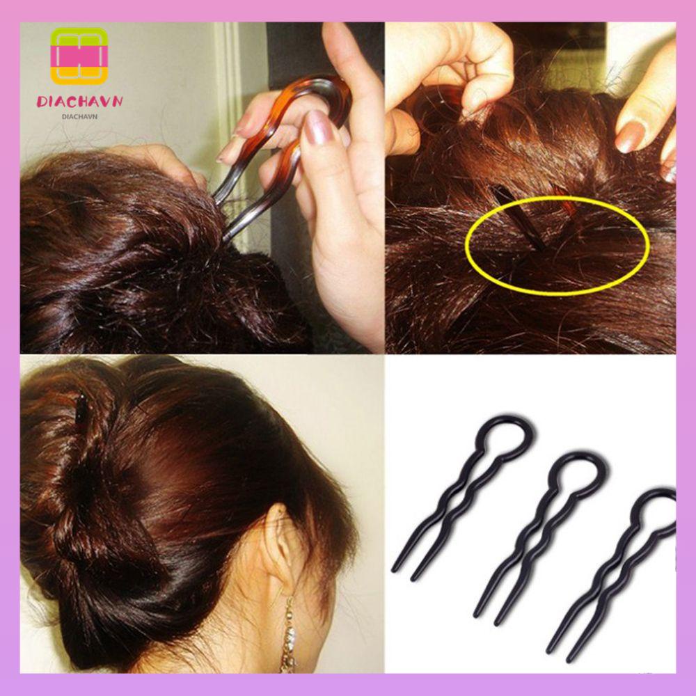 DIACHAVN Kẹp Tóc Chữ U Tạo Kiểu Tóc Đơn Giản Tiện Dụng Cho Nữ