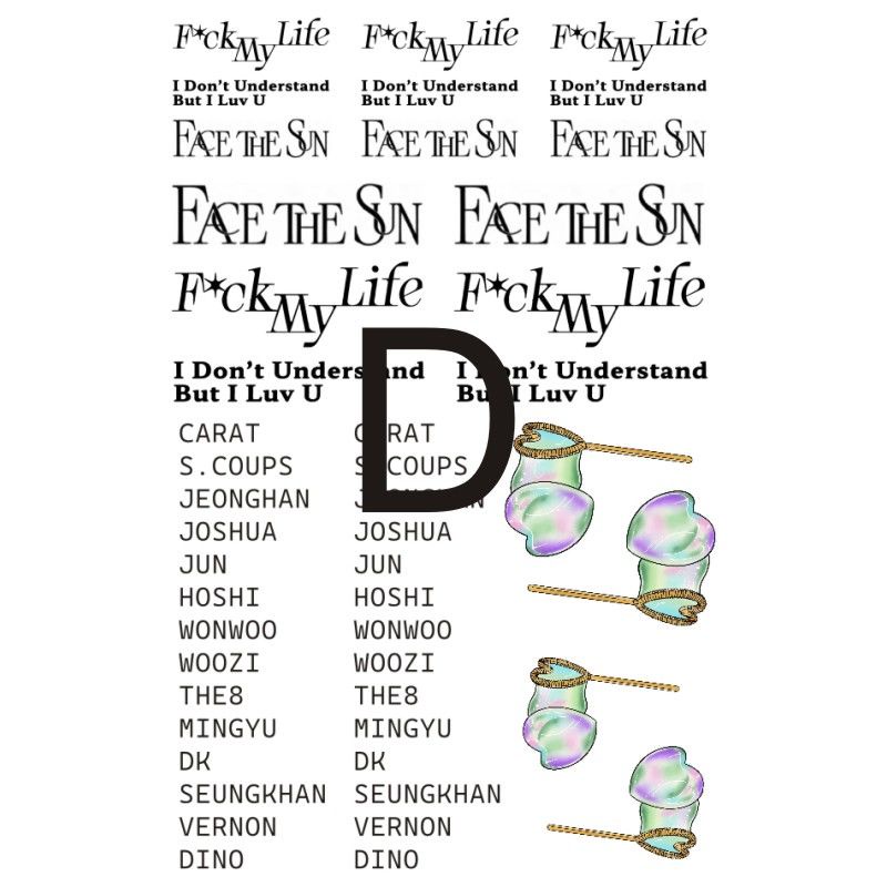Hình Xăm Dán Nhóm Nhạc Seventeen Cá Tính