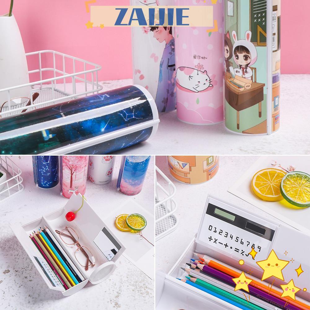 ZAIJIE24 Hộp Đựng Bút Đa Năng Có Nước Kim Tuyến Tiện Dụng