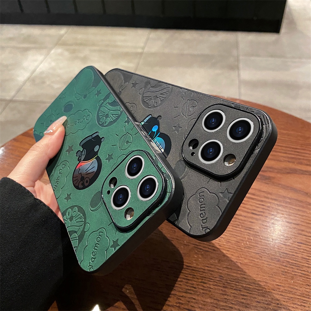 Ốp Điện Thoại Da PU Mềm Hình Doraemon Cho IPhone 11 Pro 14 12 11 13 Pro MAX 7 8 Plus XS MAX XR X XS 13 12 14 Pro