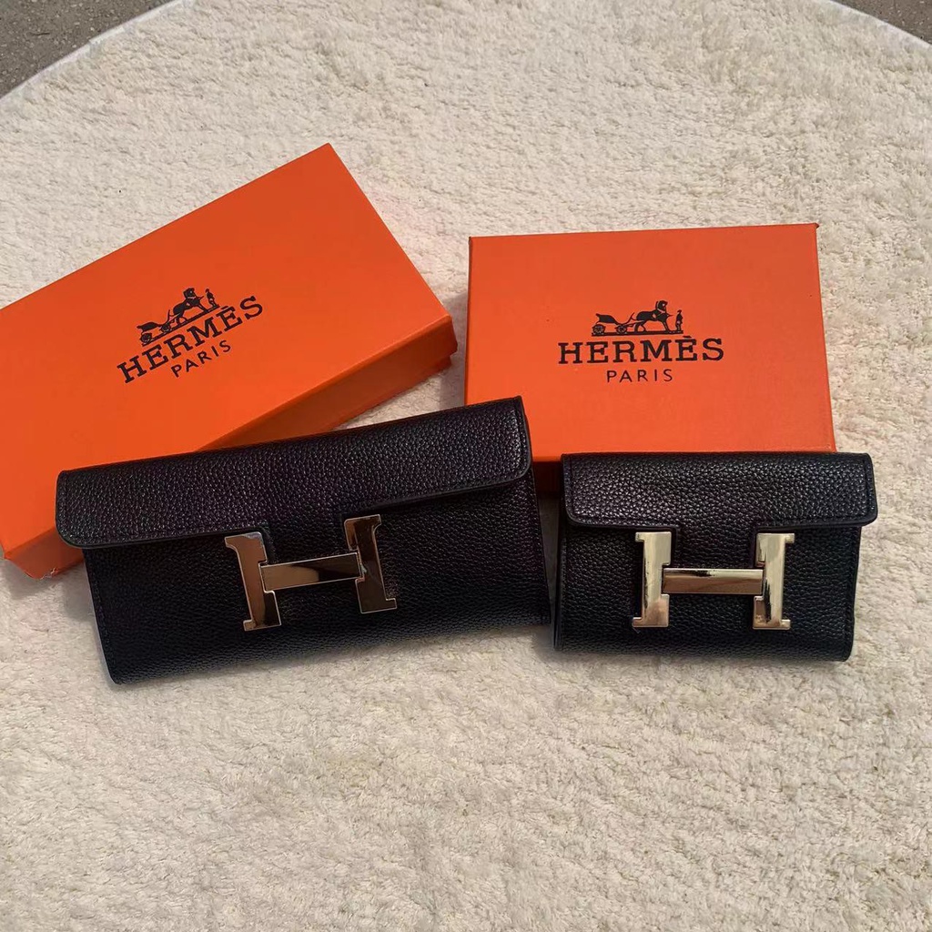 HERMES3095  High capacity Purse Girlfriend Gift Men and Women Billfold Wallet