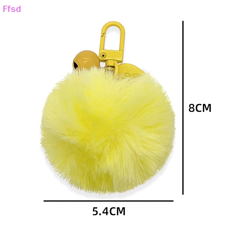 1 Móc Khóa Banh Lông Giả 8cm Nhiều Màu Sắc Thời Trang Dành Cho Nữ