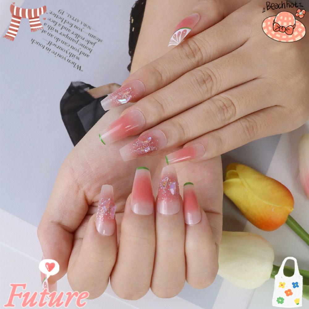 FUTURE Bộ 24 Móng Tay Giả Che Phủ Toàn Diện Tháo Rời Được