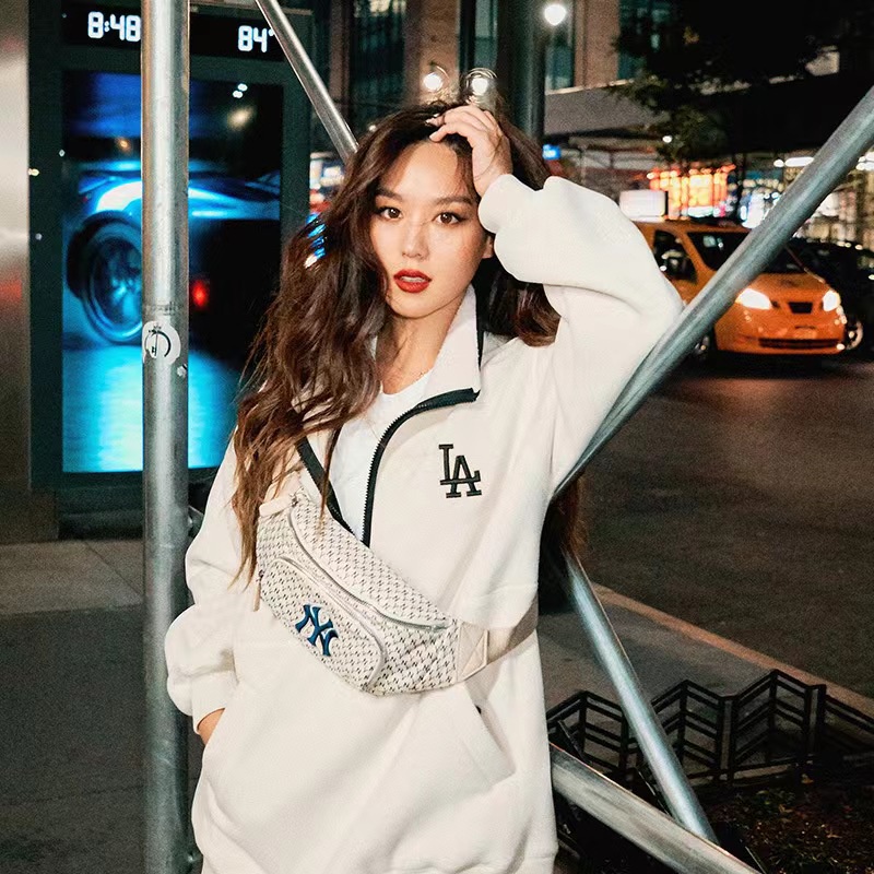 Túi Đeo Trước Ngực Thêu Chữ ny Phong Cách Retro Hàn Quốc Dễ Phối Đồ Cho Nam Nữ