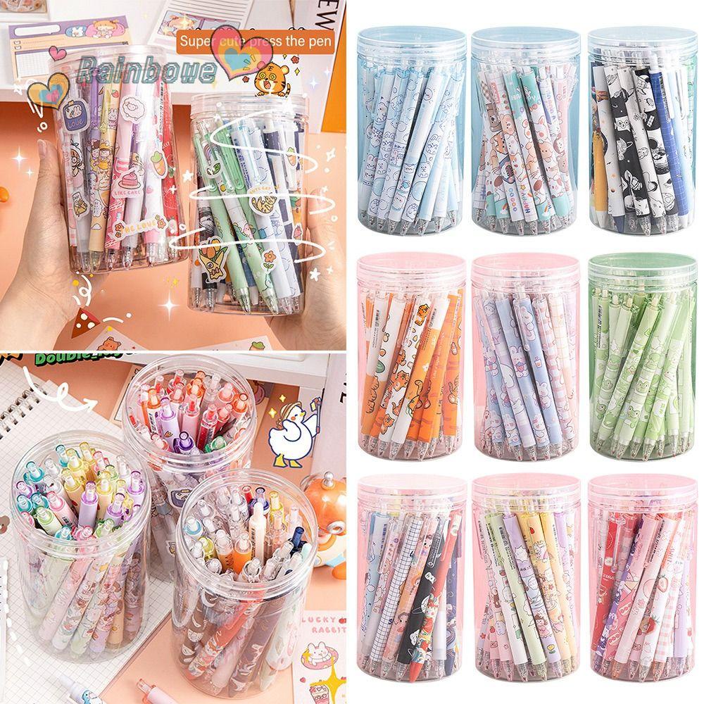 RAINBOW Set 30 Bút Bi Hình Động Vật Hoạt Hình Ngộ Nghĩnh