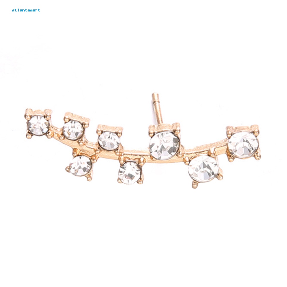 Túi Đựng Đồ Dùng Tiện Lợi Chất Lượng| 1 Bông Tai Hình Nhánh Cây Đính Đá Lấp Lánh Thời Trang Cho Nữ