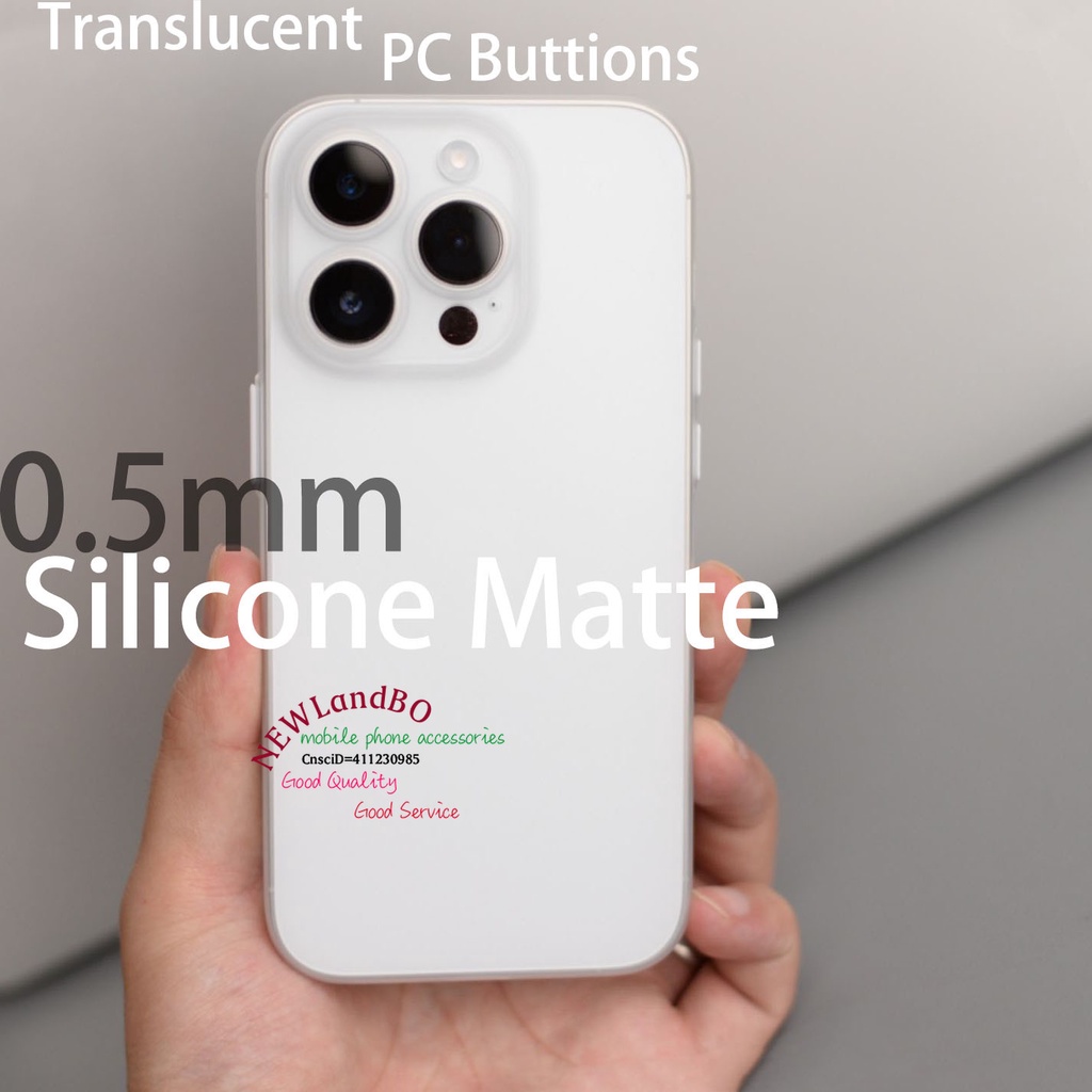 Ốp Điện Thoại Silicon Mềm Nhám Trong Suốt Siêu Mỏng 0.35mm Cho iPhone 15 14 13 12 11 Pro max 13Mini 12mini 14Pro