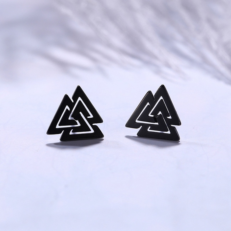 Bông Tai Bằng Thép Không Gỉ 304 Phong Cách Viking Thời Trang Dành Cho Nam Và Nữ