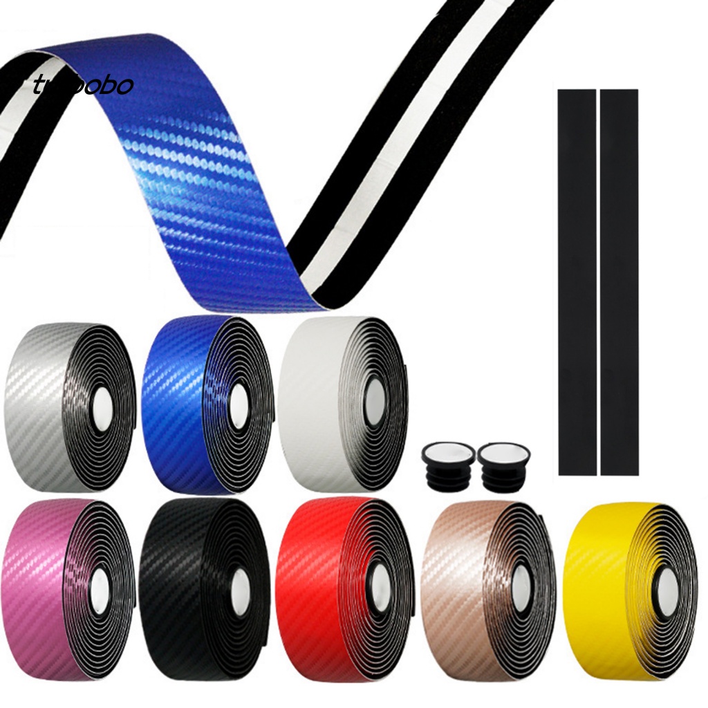 Set 2 Dây Đai Giả Da Co Giãn Bọc Tay Lái Xe Đạp Chống Trượt