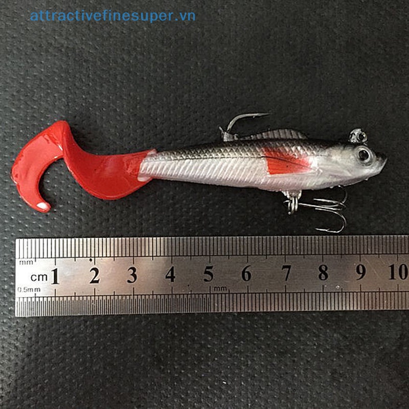 Set 4 Mồi Giả Nhử Cá Mềm 10cm 9.3g Gắn Kèm Móc Câu