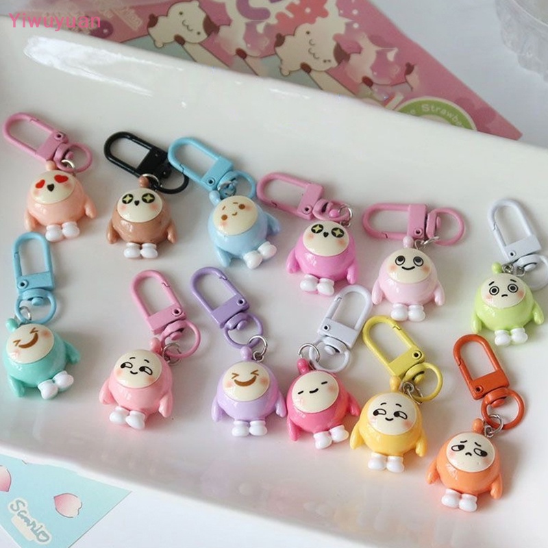 < Yiwuyuan > Móc Khóa Hình Búp Bê Hoạt Hình Đáng Yêu Có Thể Thay Đổi Màu Sắc Cho Ba Lô Đi Học