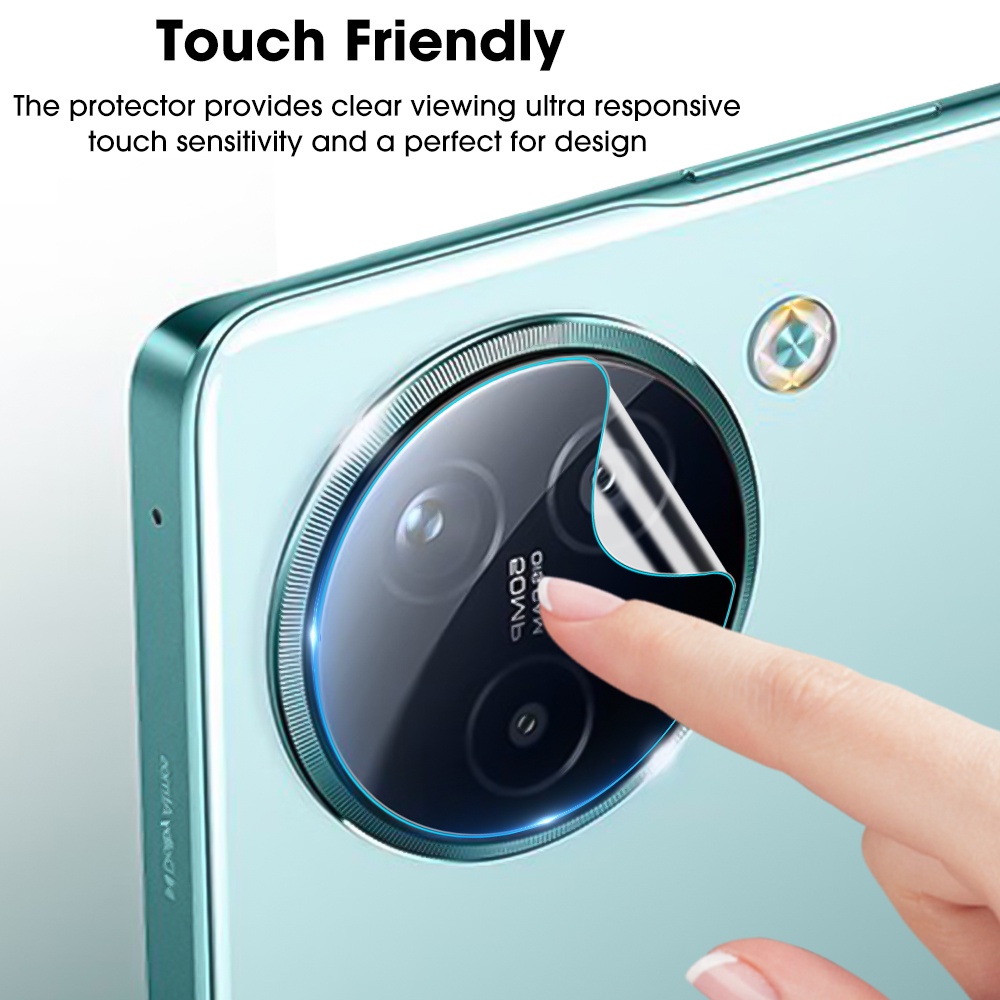 1 Miếng Dán Hydrogel Siêu Mỏng Trong Suốt Bảo Vệ Ống Kính Máy Ảnh Điện Thoại Xiaomi CIVI 3