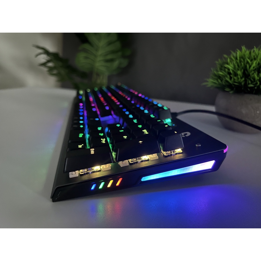 Bàn Phím Cơ Quang Học Fuhlen Subverter Led RGB -16,8 Triệu Màu - Chống Nước - Blue Switch Black - Tem Ninza Phân Phối