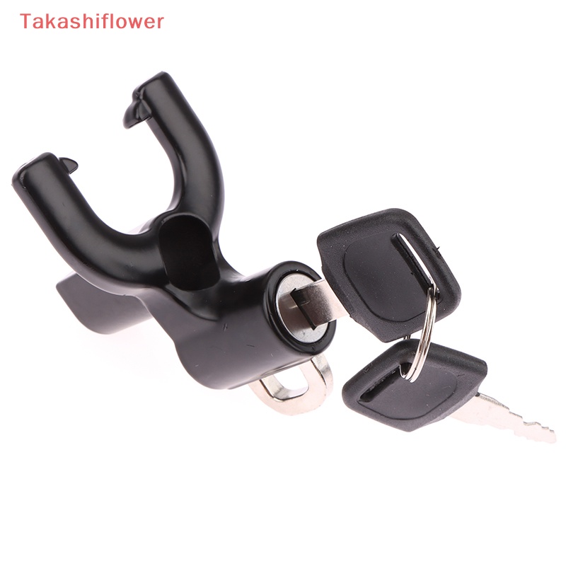 1 Khóa Tay Lái Xe Đạp / Mũ Bảo Hiểm Bằng Hợp Kim Nhôm Kèm Móc Tiện Dụng