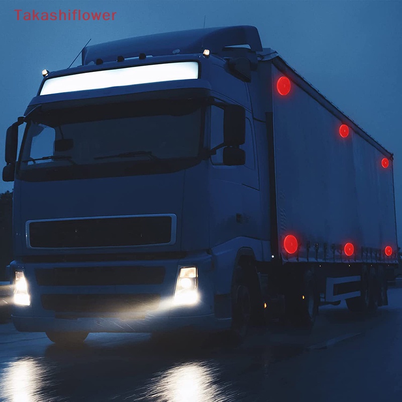 [TakashiflowerV] Miếng Dán Phản Quang Tròn Màu Đỏ Phản Quang E9 Cho Hộp Thư Hộp Thư Âu Mỹ Trailer RV