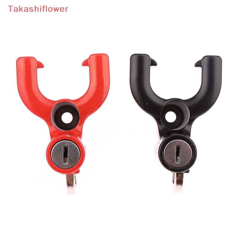 1 Khóa Tay Lái Xe Đạp / Mũ Bảo Hiểm Bằng Hợp Kim Nhôm Kèm Móc Tiện Dụng