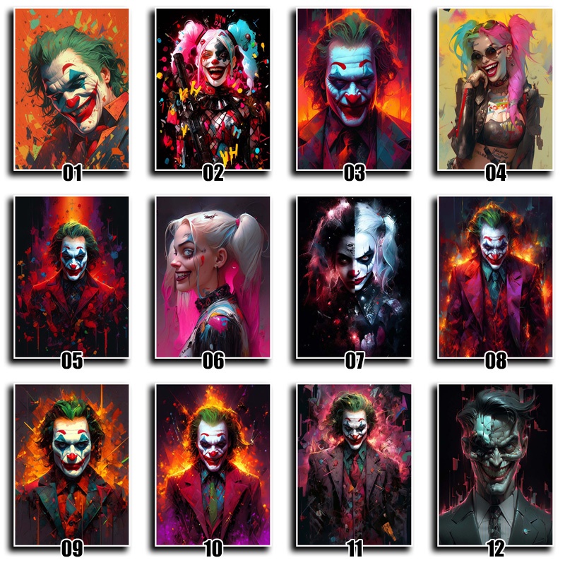 Poster Treo Tường In Hình Nhân Vật joker Phim anti hero dark