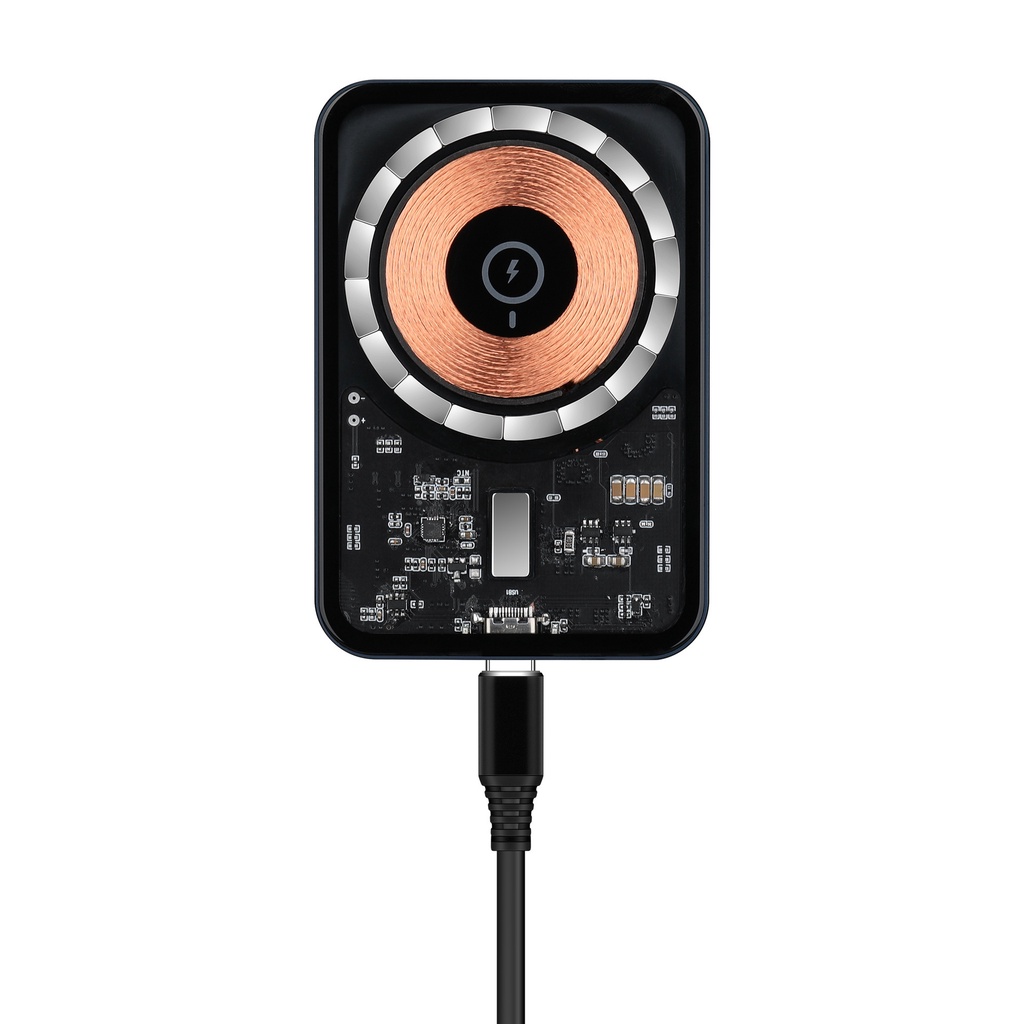 Giá Đỡ Điện Thoại Kiêm Sạc Nhanh Không Dây 15W Có Nam Châm Hít Cho Xe Hơi