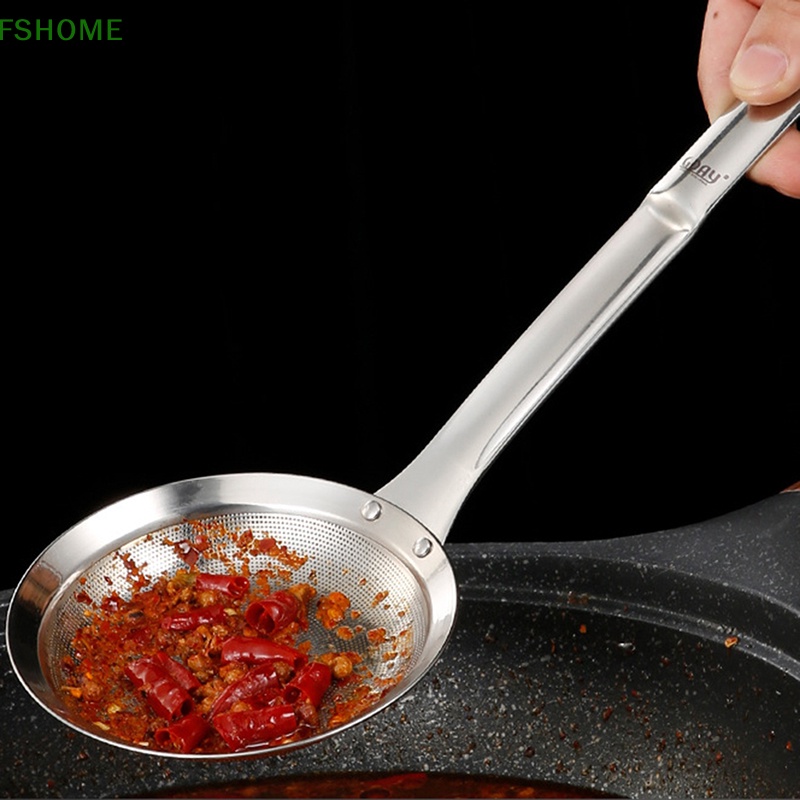 Muỗng Lọc Dầu Tay Cầm Dài Bằng Thép Không Gỉ