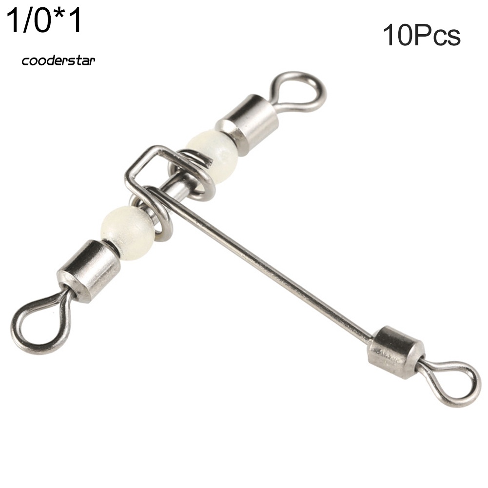 Bộ 10 Móc Nối Chữ T 3 Chiều Phát Sáng Trong Đêm Chuyên Dụng Cho Câu Cá