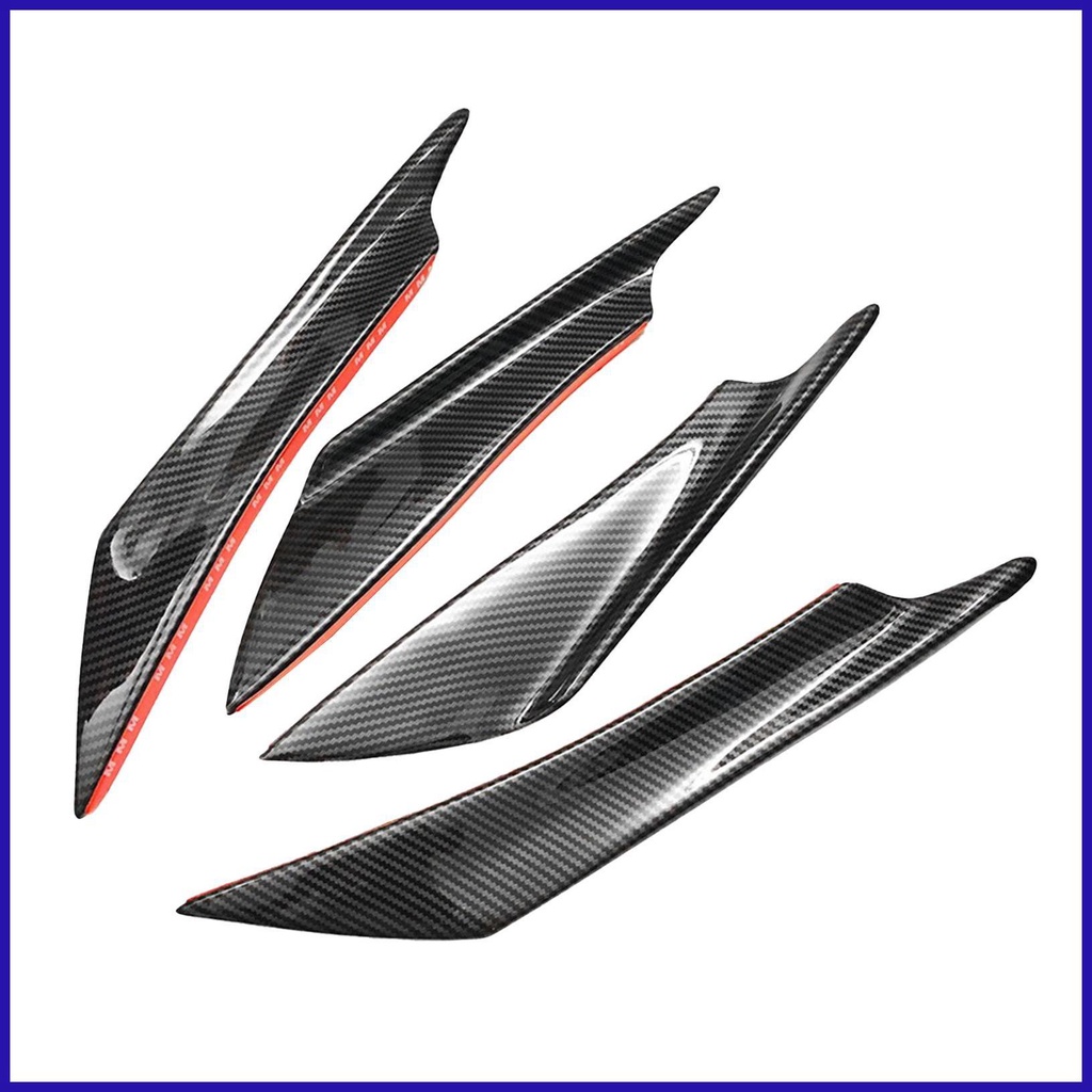 Set 4 Thanh Cản Trước Họa Tiết Sợi Carbon Cho Xe Hơi