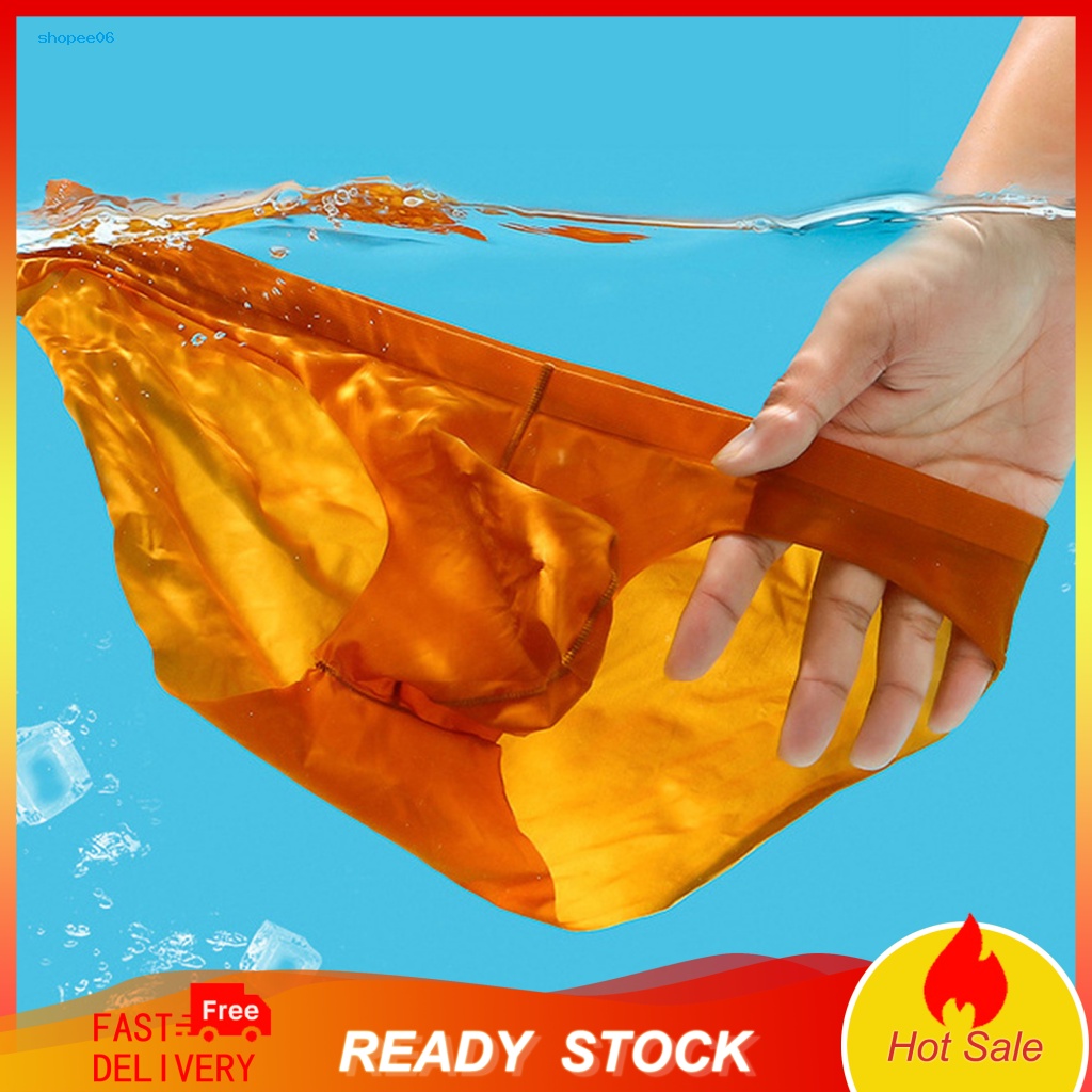 Quần Lót Lụa Lạnh Không Đường May Màu Sắc Thời Trang Cho Nam Giới