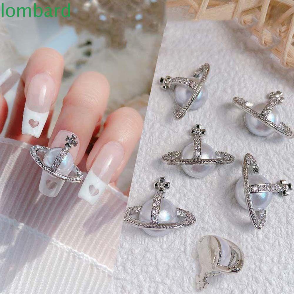 LOMBARD Phụ Kiện Trang Trí Móng Tay 3D Hình Nơ Xinh Xắn