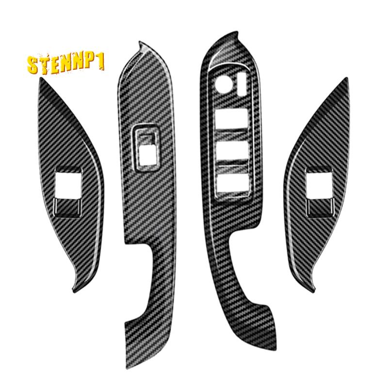 Miếng Dán Bảng Điều Khiển Nâng Cửa Kính Xe Hơi Bằng ABS Sợi Carbon Cho Toyota Voxy 2022