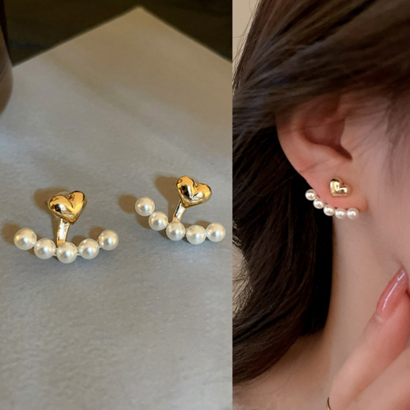 Đôi Bông Tai Dáng Rơi Họa Tiết Bướm Đính Ngọc Trai Thời Trang Cho Nữ
