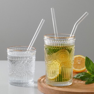 Ống hút thủy tinh dạng cong chịu nhiệt độ cao