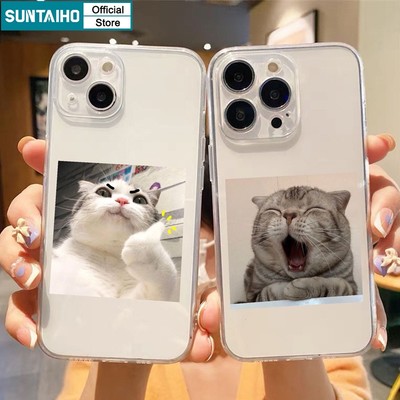 Suntaiho Ốp lưng ốp iphone Ốp Điện Thoại Silicon Mềm Chống Sốc Hình Mèo Cho Iphone 14 / 13 / 12 / 11 / Pro / MAX IX / XS / XR