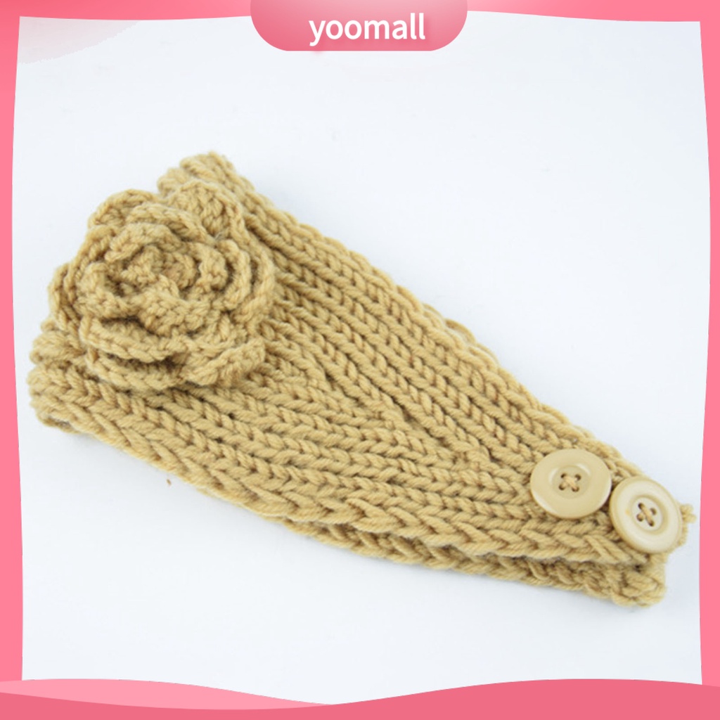 Băng Đô Dệt Kim Cài Nút Giữ Ấm Thoải Mái Cho Nữ