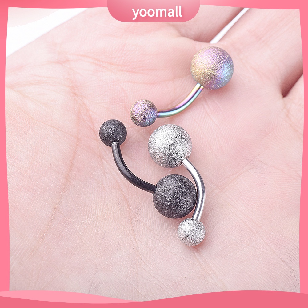 Khuyên Rốn Dạng Thanh Tạ Đôi Bằng Thép Không Gỉ Gợi Cảm Cho Nữ