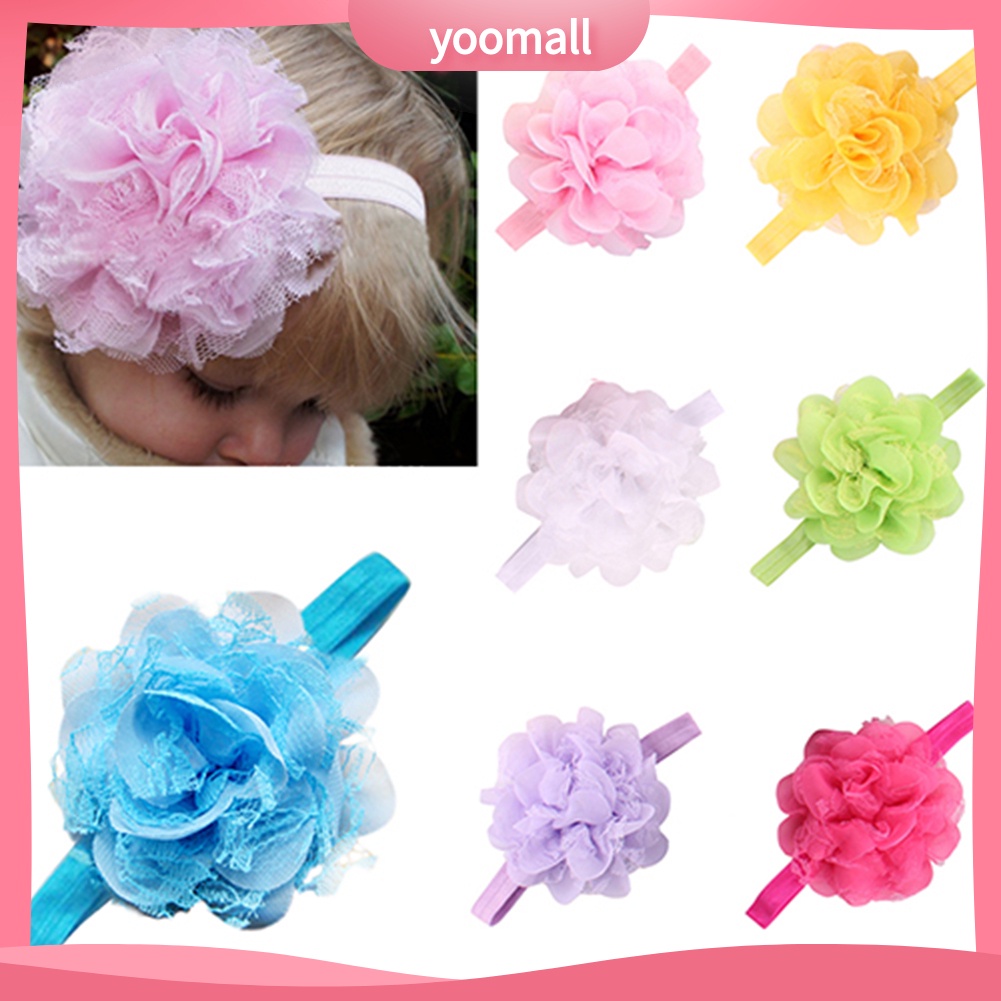 Băng Đô Hoa Co Giãn Dễ Thương Cho Bé Gái