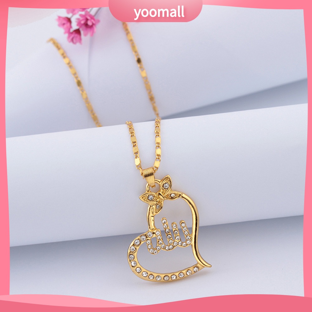 Vòng cổ Mặt Hình Đồng Minh Đạo Hồi Đính Đá Thời Trang Cho Nữ