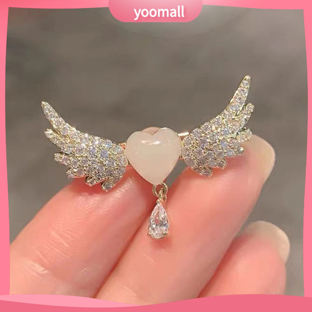 Ghim Cài Áo Hình Giọt Nước Đính Đá Lấp Lánh Thời Trang Cho Nữ