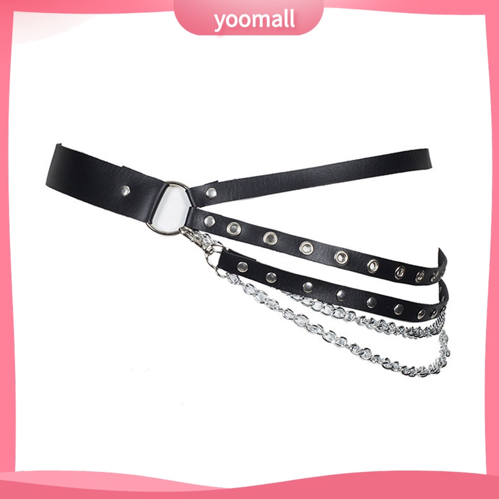 Dây Thắt Lưng Da Giả Đính Đinh Tán Phong Cách Hip Hop Gothic Punk Thời Trang Cho Nữ