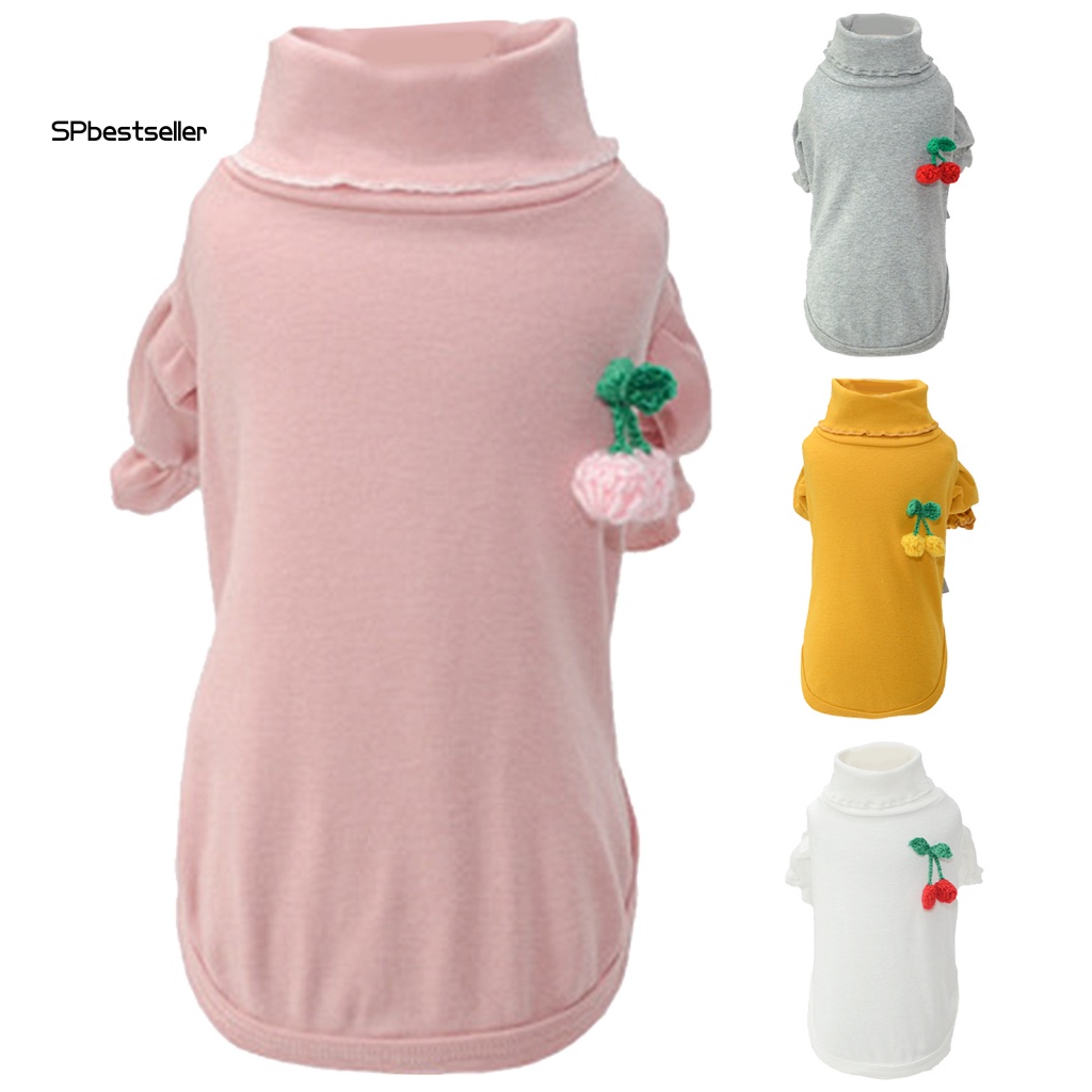 Áo Chui Đầu Giữ Ấm Họa Tiết Cherry Dễ Thương Cho Thú Cưng