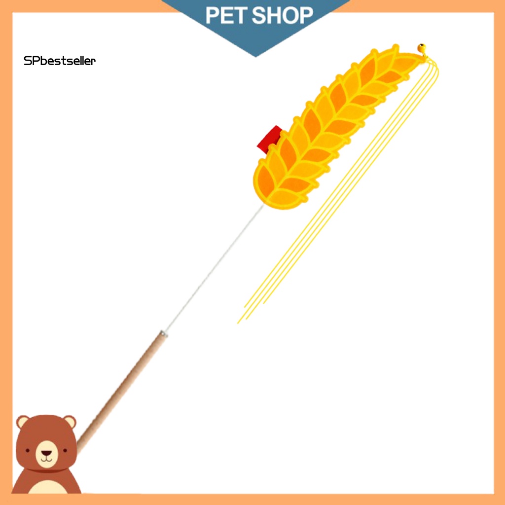Cây Đũa Tương Tác Hình Tai Lúa Mì Tua Rua Độc Đáo Cho Mèo Cưng